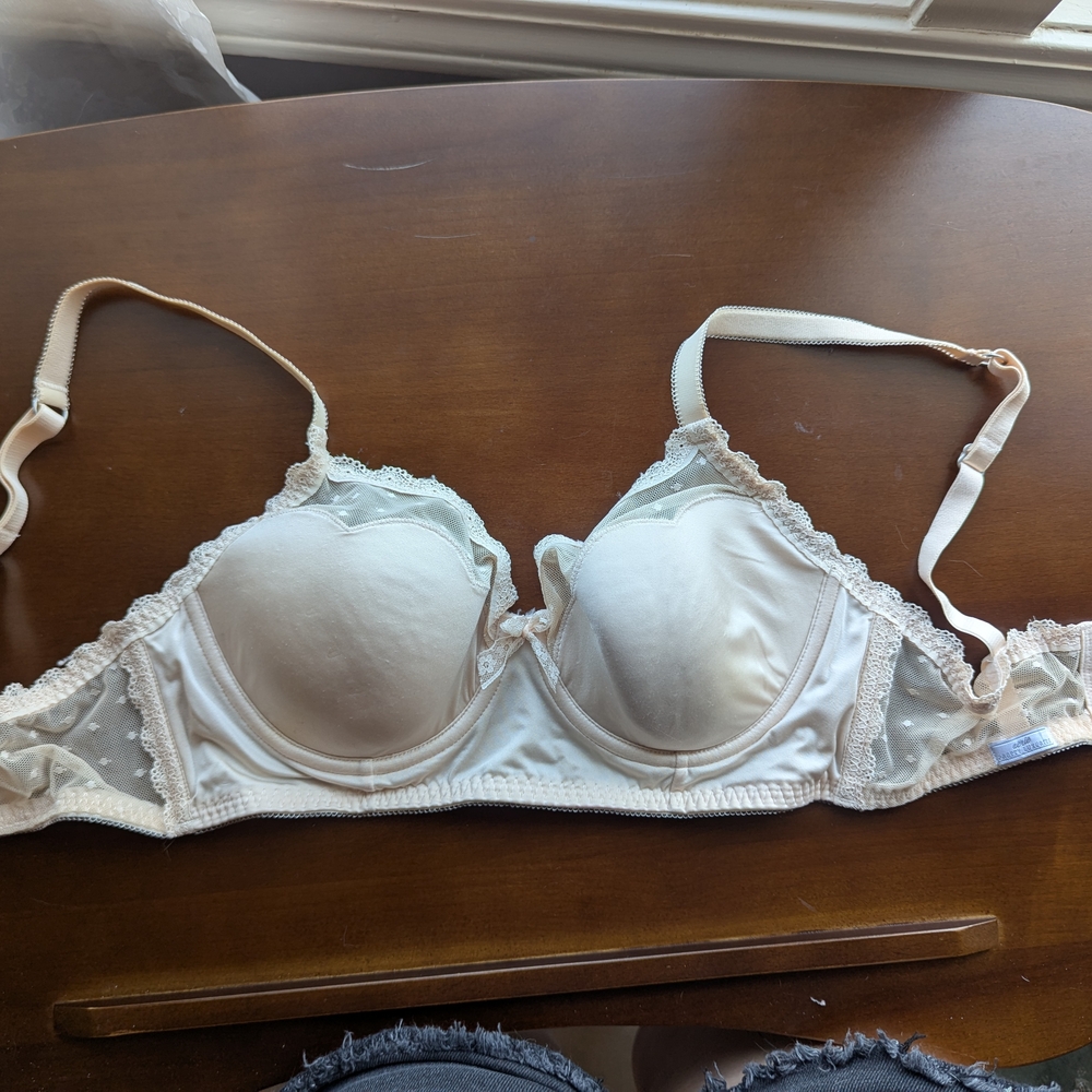 Aerie Nude Lightly Lined Lace Bra